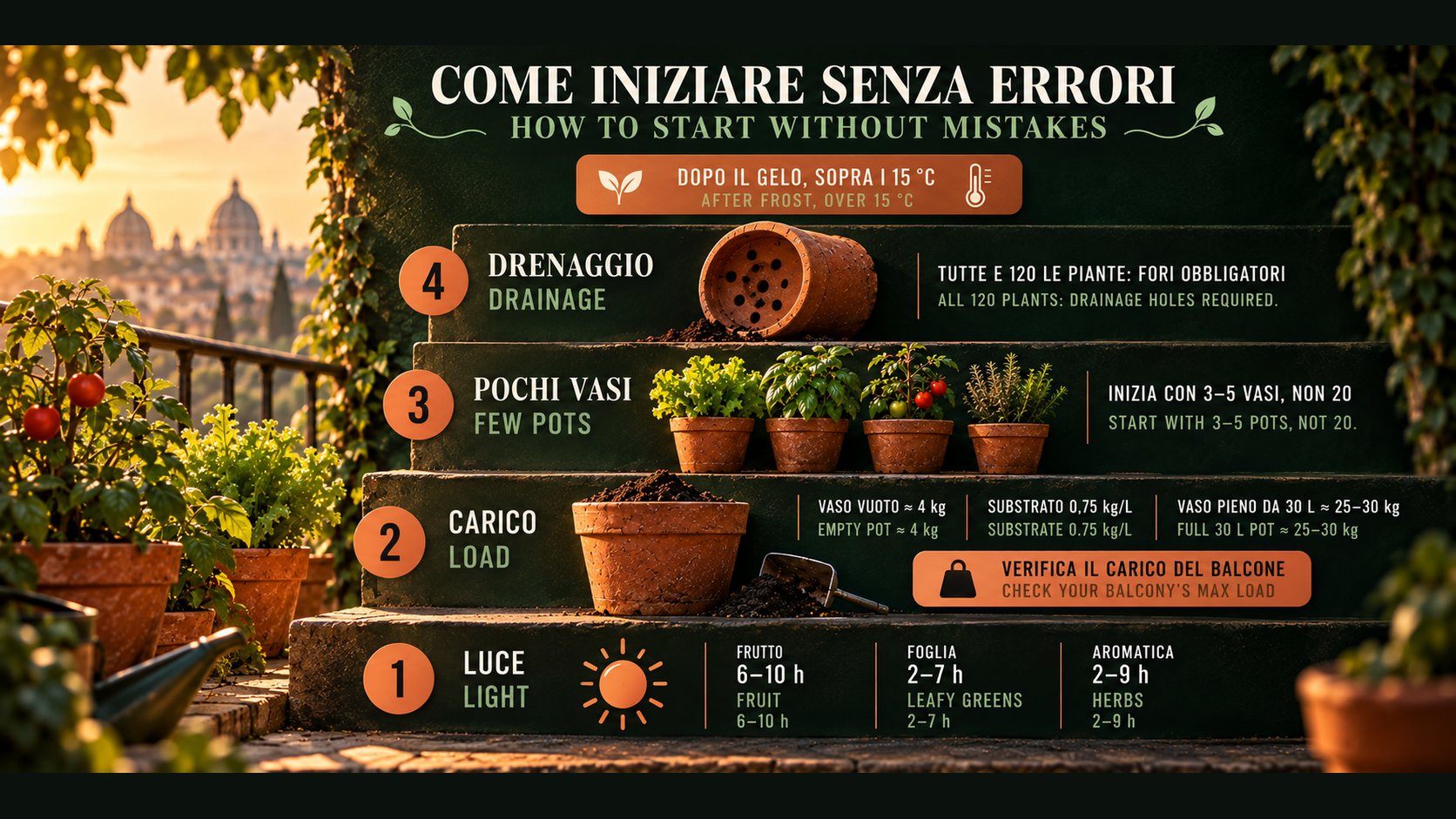 Come iniziare un orto in balcone: la guida completa
